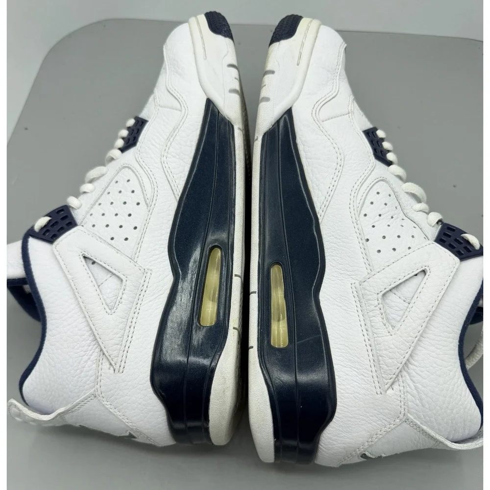 Jordan Air Jordan 4 Retro LS Columbia White/Black Leather 314254-107 Mens Sz 10